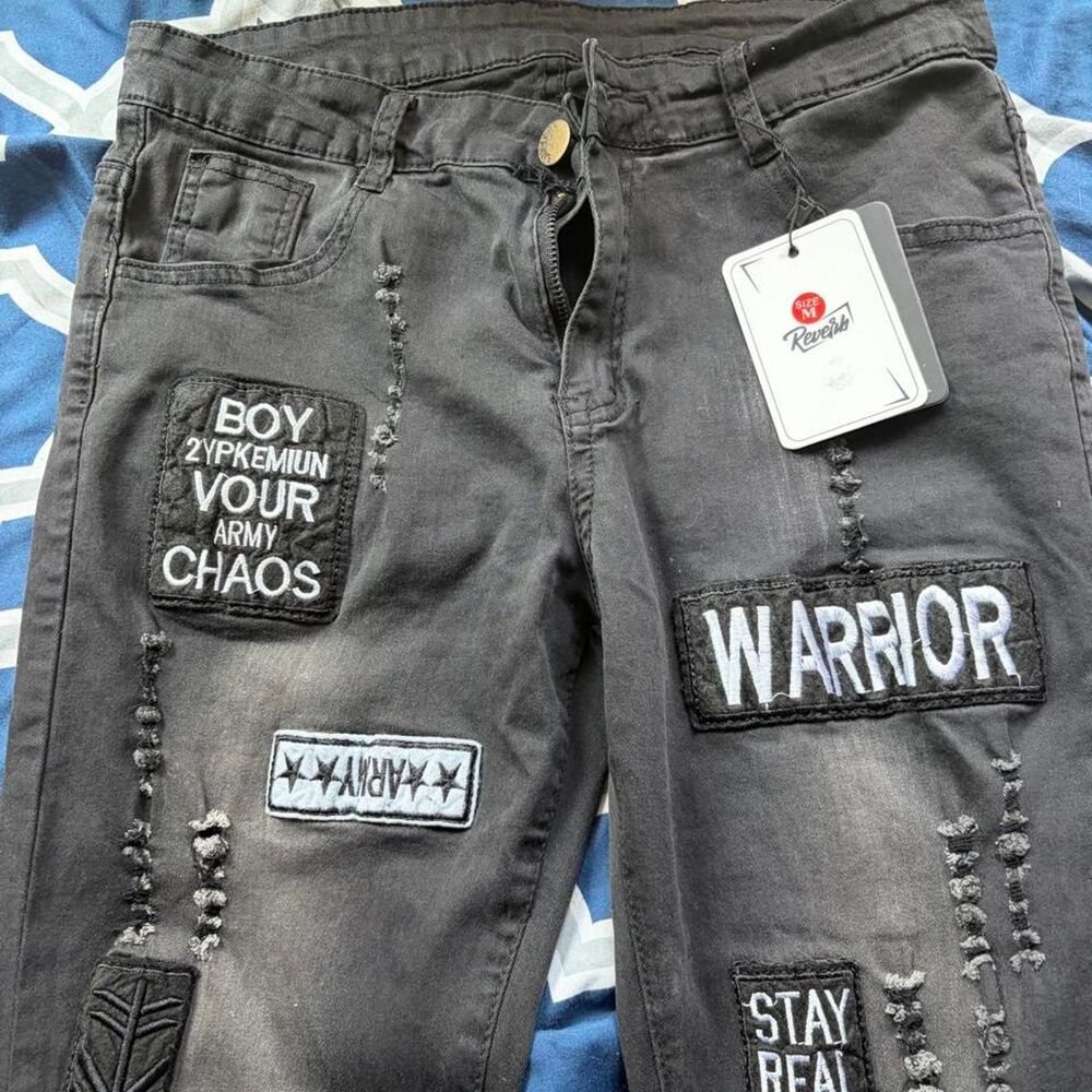 Y2K Reverb Graphic Jeans - Picture 3 of 5